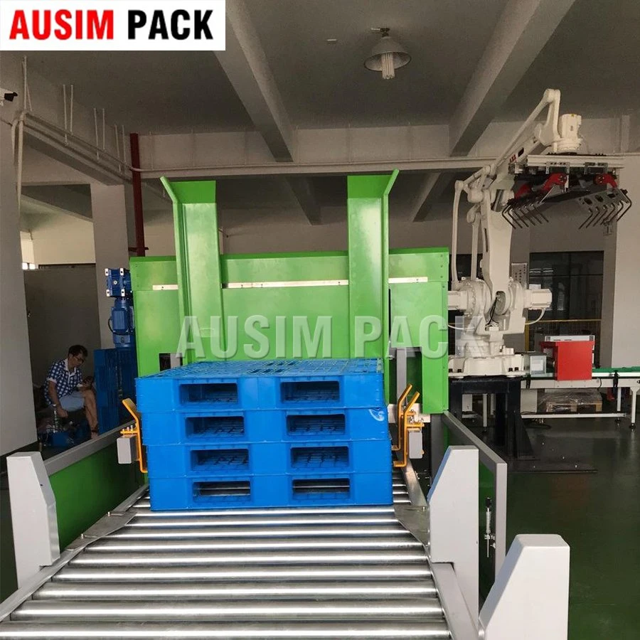 Automatic Pallet Magazine Dispenser Packing Machine Used for Carton Box Robot Palletizer Line