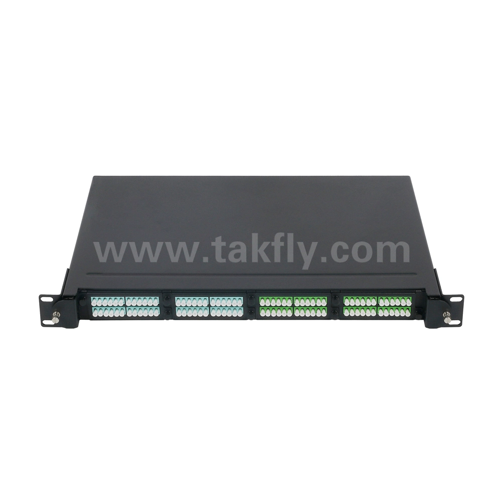 1u bandeja extraíble de empalme de fibra Módulo MPO MTP 96c Patch Panel