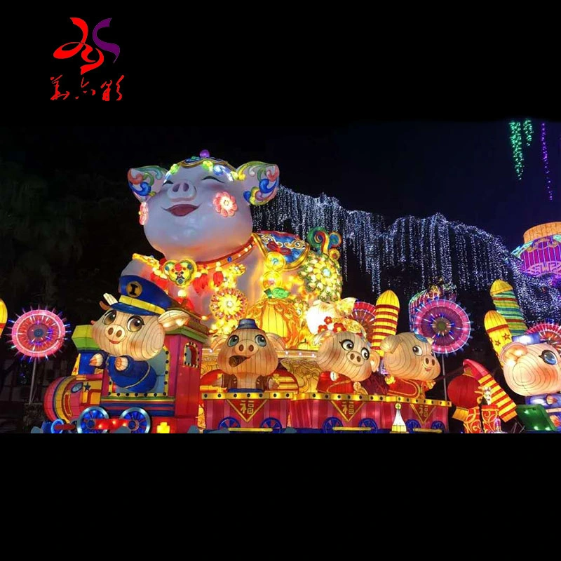 Customized Chinese New Year Street Light Palace Silk Festival Lanterns