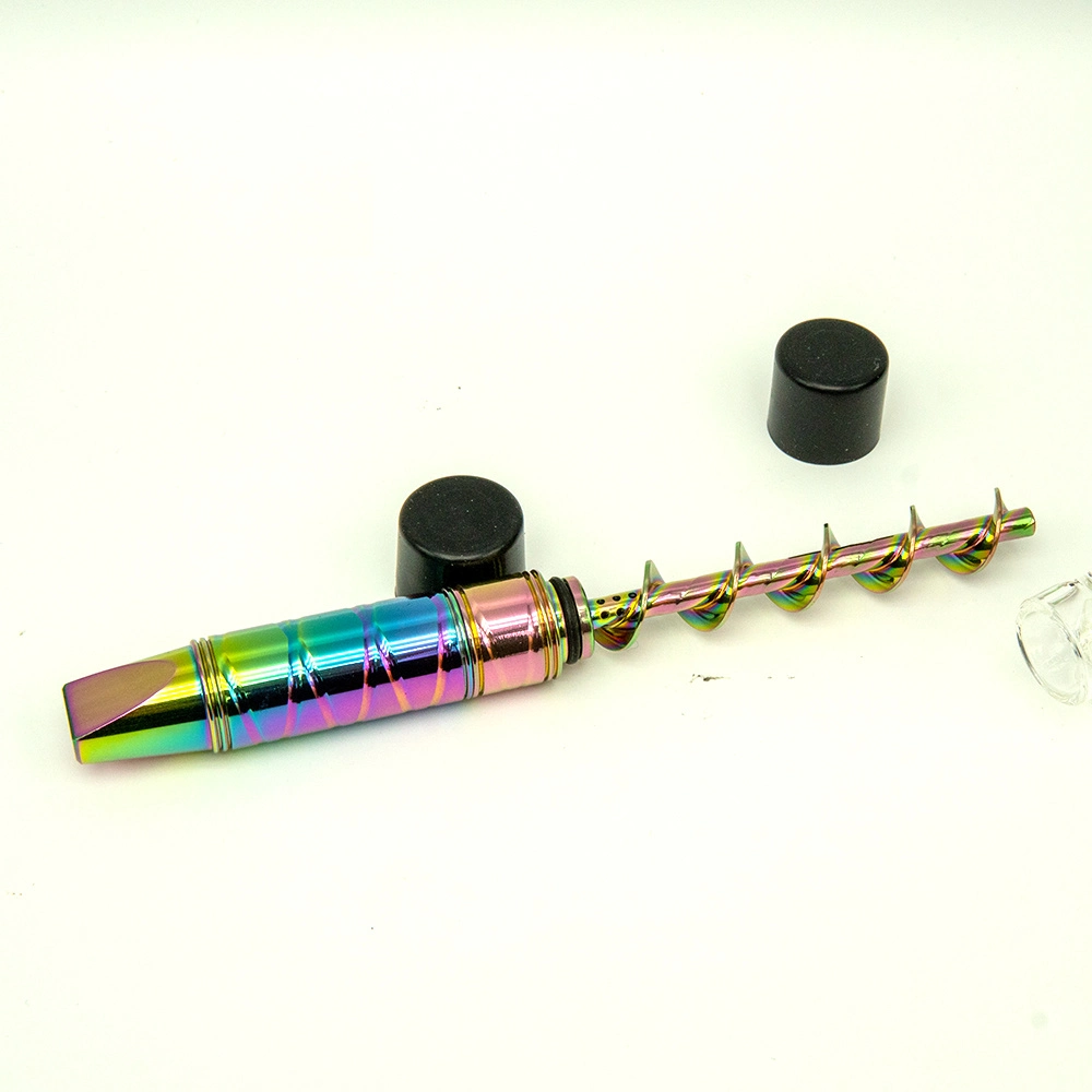 7p V9 100% Copper Sturdy Screw Hand Glass Pipes Accessories for Smoking