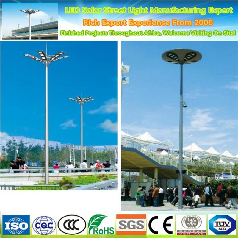 High Praise Coated Columnar Steel 30m Lighting Mast Pole Lamp/High Mast Lighting Lamp Pole