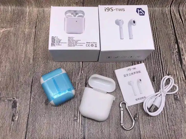 I9s Twns Stereo Earbuds Bluetooth Wireless Earphone Sports Headset with Charging Box Dual Calling