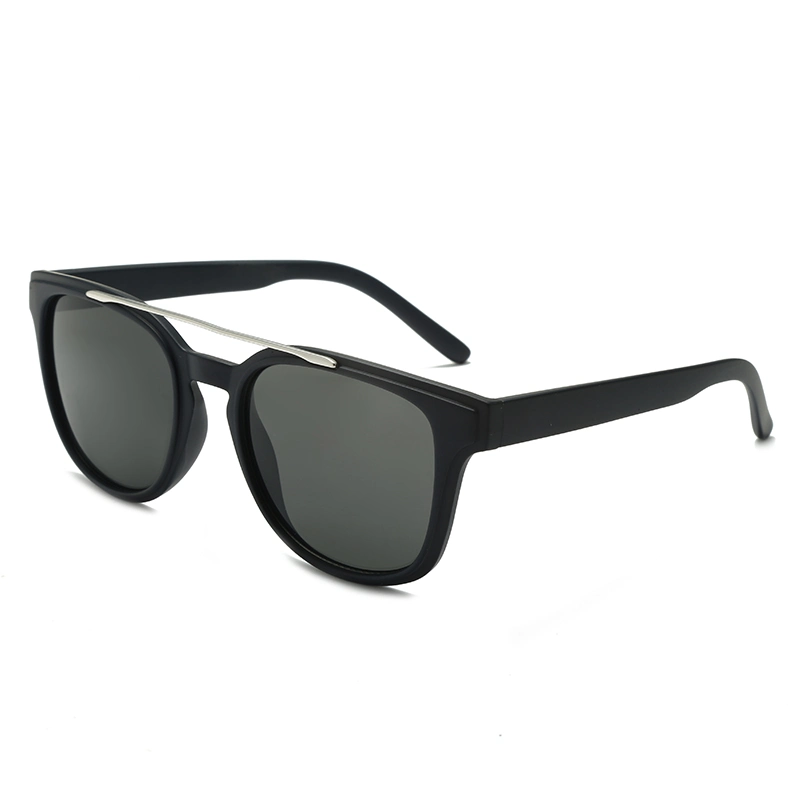 Excellent Design Silver Metal Double Nose Bridges Polycarbonate Lenses UV400 Protection Unisex Ready Goods Sunglasses