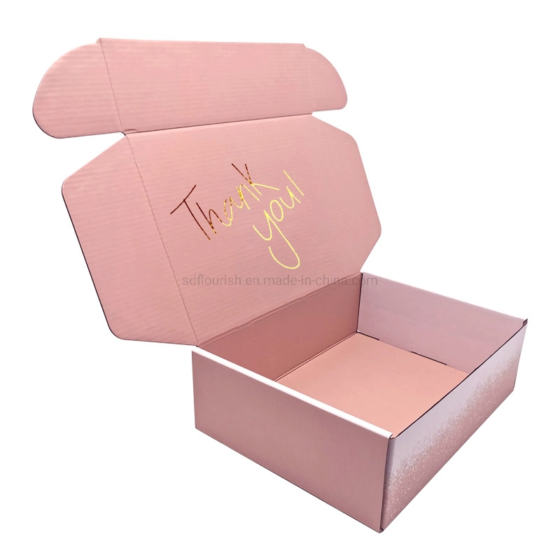 Custom Printed Logo Foldable Flat E-Flute Corrugated Cardboard Kraft Paper Clothes Shoes Jewelry Packaging/ Shipping/ Packing/ Mailer Christmas Gift Carton Box