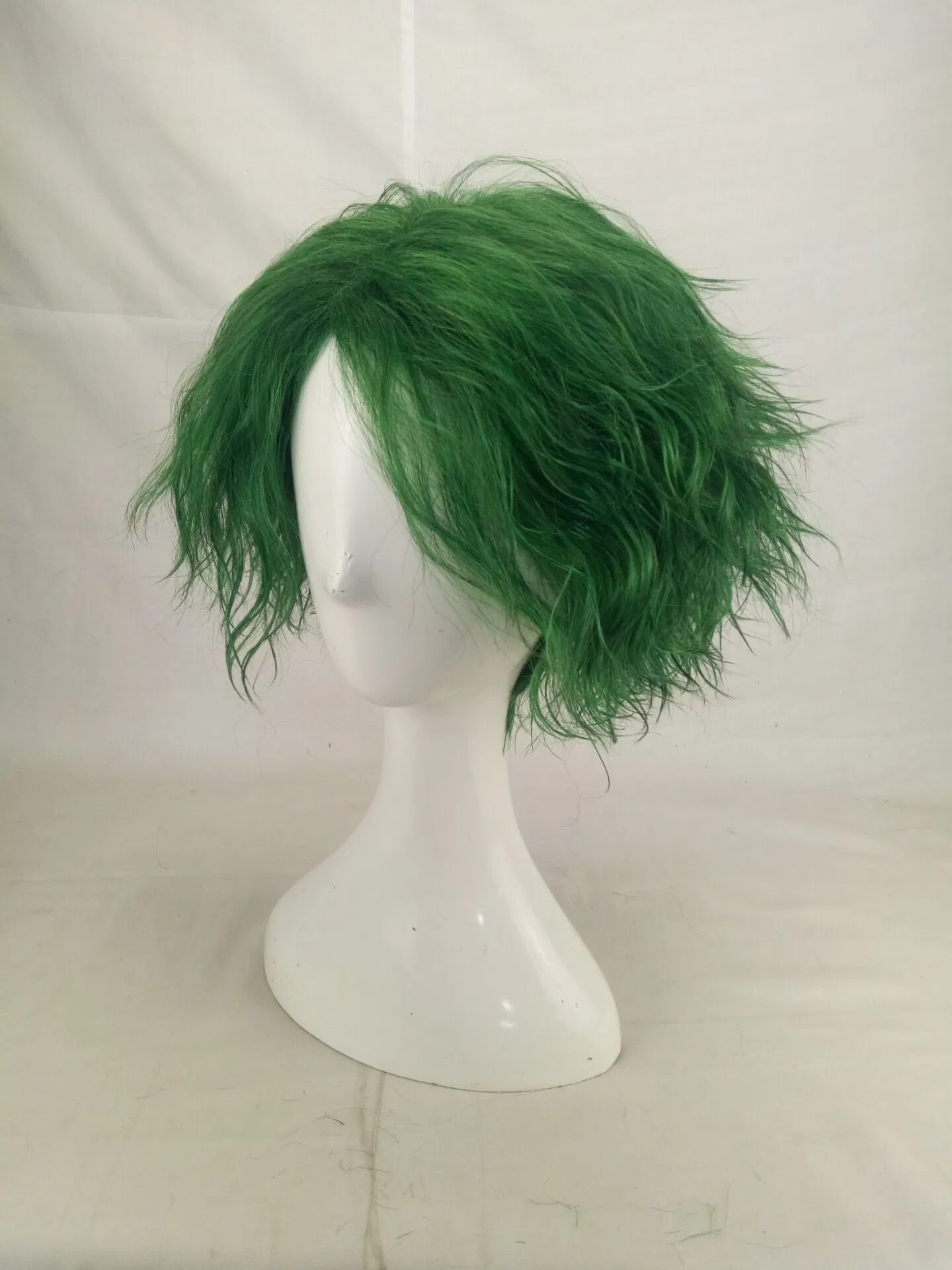 Personnalité Green algues synthétique cochon court petit cheveux bouclés Anime Wigs Cosplay