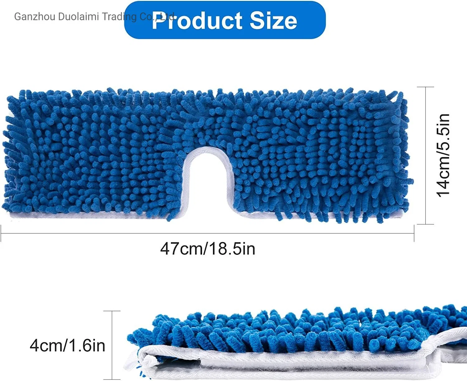 Fit O-Cedar Dual Action Microfiber Floor Mop Blue Chenille Pad