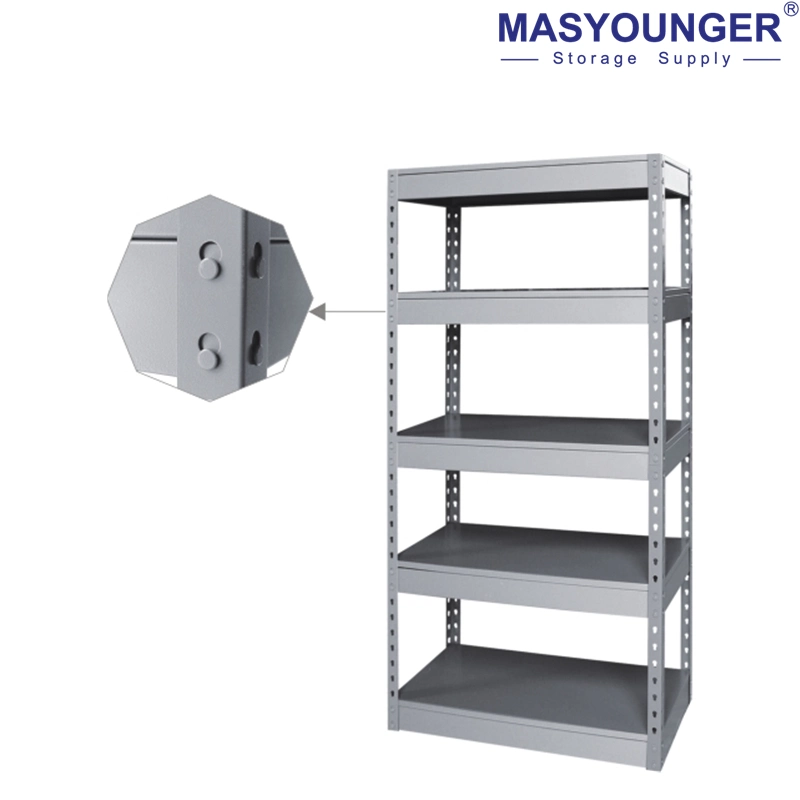 Hot Selling Black 5 Tier Light Duty Boltless Steel Shelving Unit for Small Warehouse