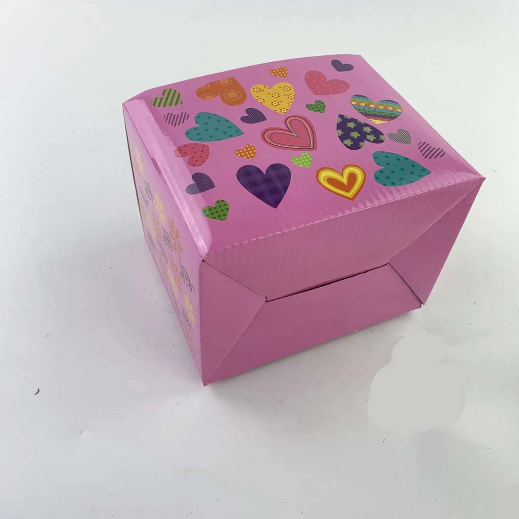 Love Pattern Papier Geschenk Schaumstoff-Box für Becher Verpackung Boxen