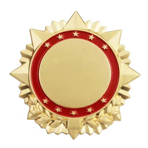 Factory Custom Made Gold Plated Plain Metal Alloy Award Medal Manufacturer Customized Universal Enamel Emblem Bespoke Wholesale No Mold Cost Blank Pin Badge
