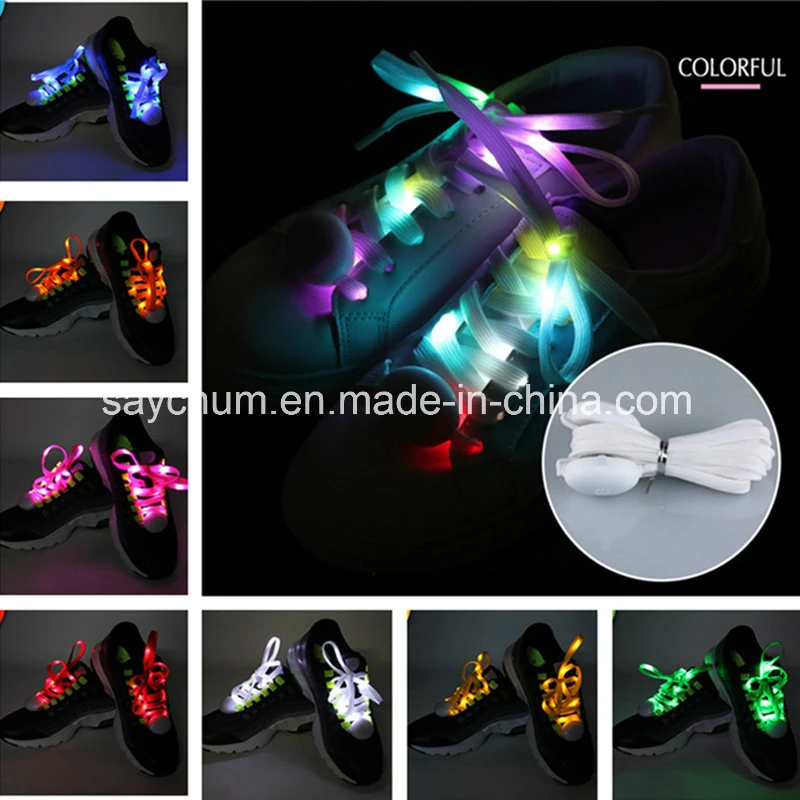 Halloween LED Glowing Shoelaces, Multicolor Flashing Luminous Fun Shoelaces Outdoor Party Supplies Shoestrings