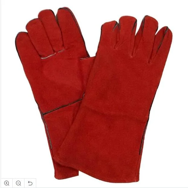 Red Cow Split Leather Welding Gloves