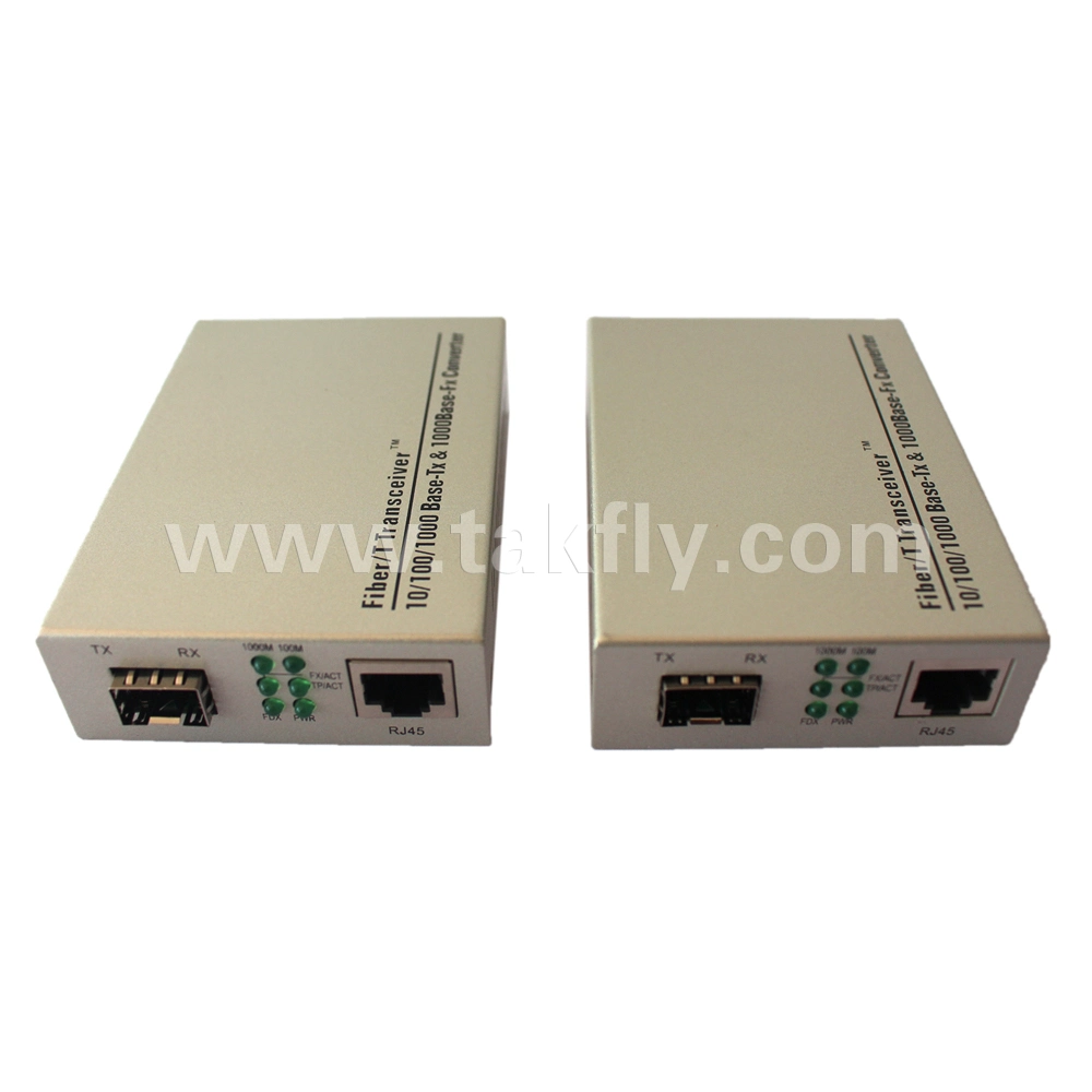 Fiber Optic 1 SFP Fiber Port with 1 RJ45 Port SFP Media Converter