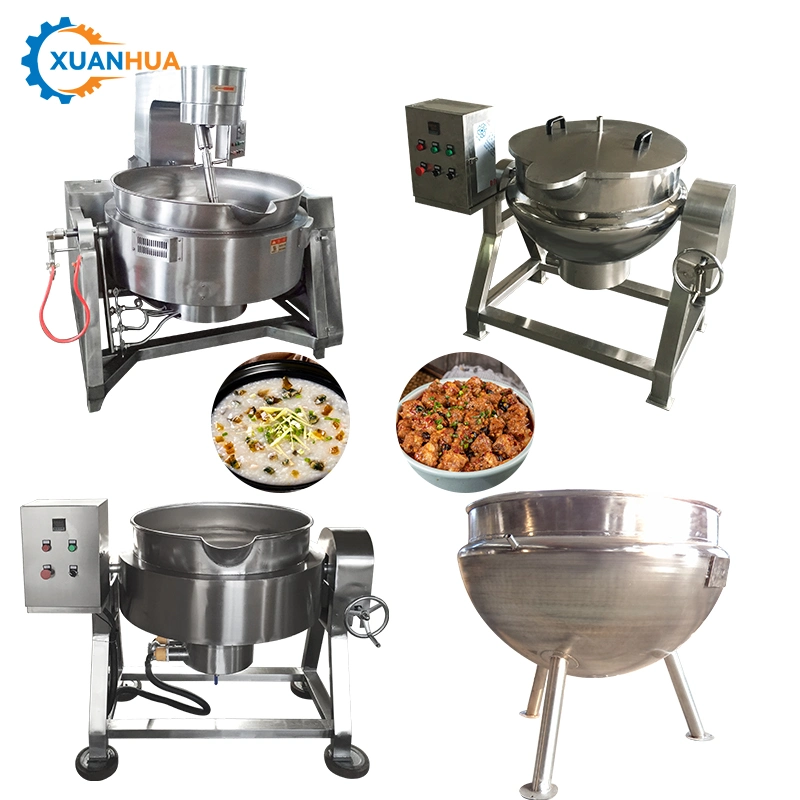 Electric Industrial Gas Double Jacketed Cooking Ghee Boiler Soup Jam Heating Mixer