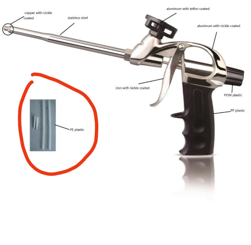 La construcción de la herramienta de la Pistola de pulverización Metalfoam