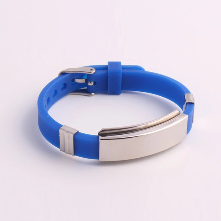 Drop Shipping Good Quality Personalized Stainless Steel Silicone ID Bracelet