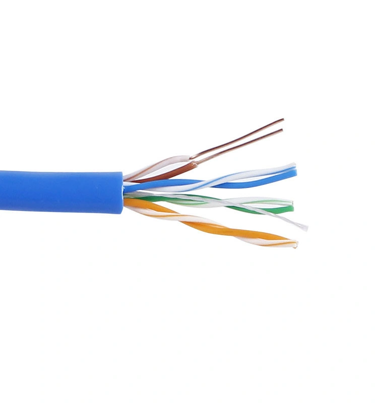 4*2*24AWG Unbraid Unshied LAN Réseau informatique de câbles avec isolation PE