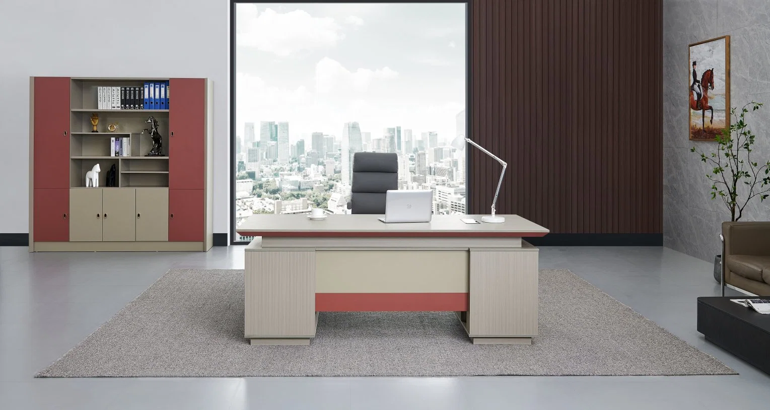 Neue Moderne Büromöbel Neueste Schreibtisch Luxus Bürotisch Designs CEO Executive Desk Manager L geformter MDF-Tisch