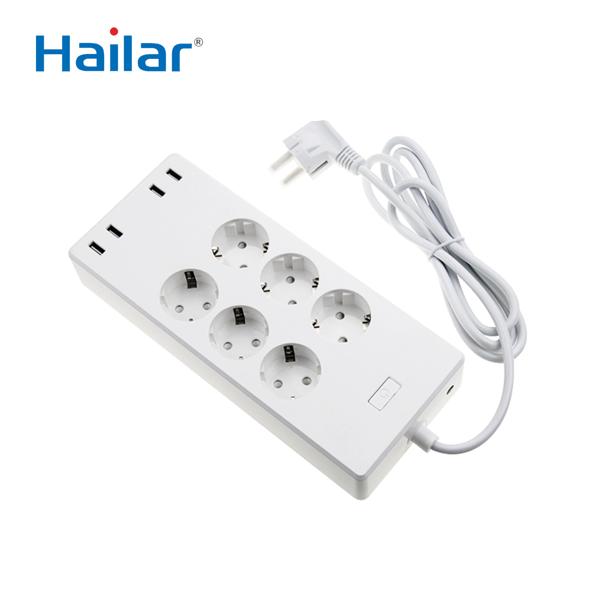 Hailar EU Smart Home Multi Stecker und Buchsen WiFi Power Streifen mit USB-Anschluss