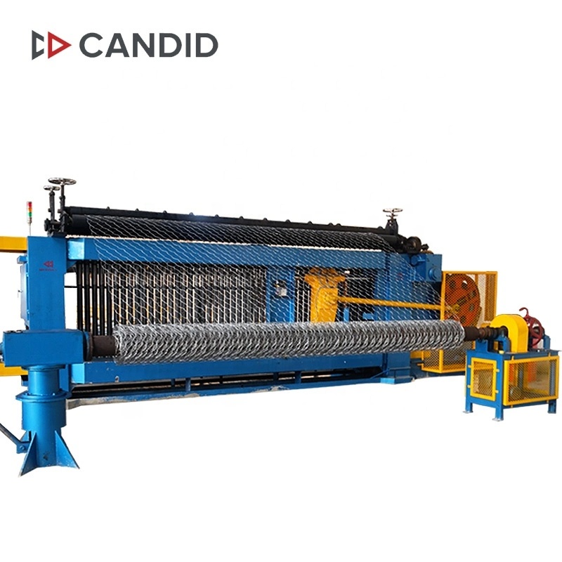 A elevada eficiência controlo PLC Hexagonal totalmente automático de compensação de fio máquina/Gabião Máquina/Gabião Máquina de malha de arame revestido de PVC e arame galvanizado