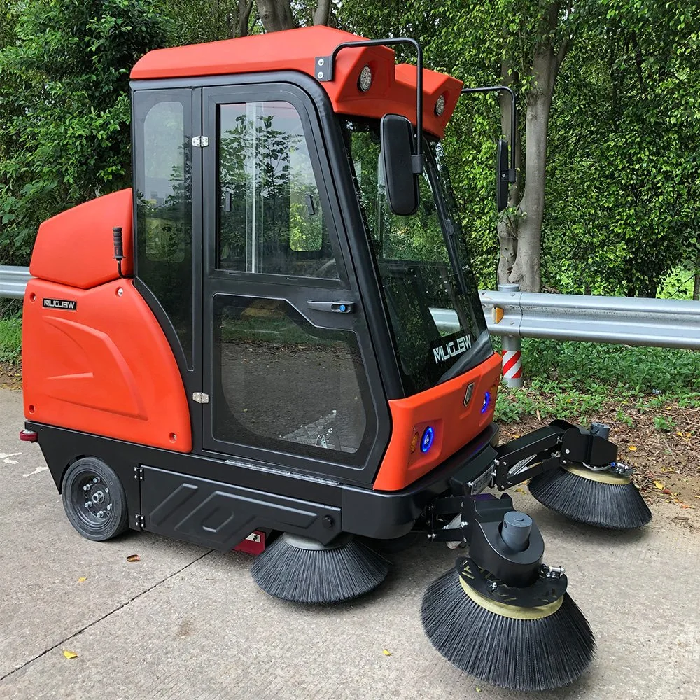 Outdoor Electric Cleaner Ride-on Sweeper with Vacuum