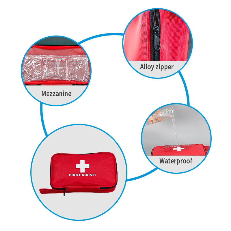 Red Mini-médico de emergência Travel Esvaziar a caixa de Viagem