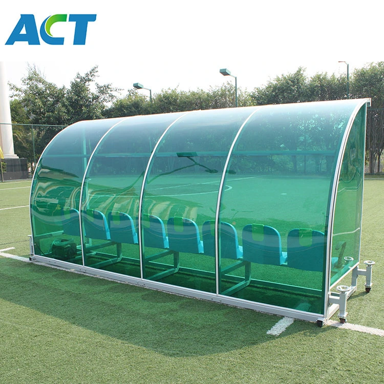 High Grade Steel Soccer Coach Bench Equipment Football Team Shelter