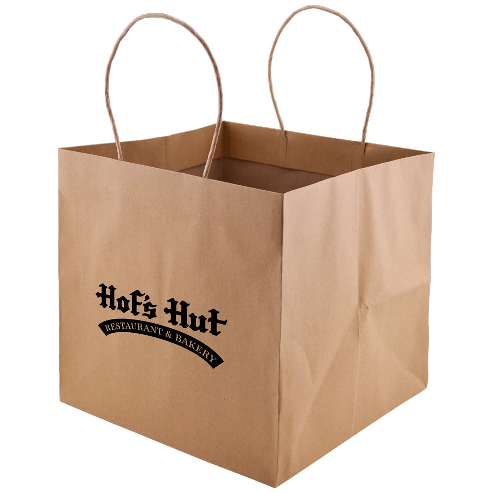 Brown Kraft Paper Bag for Carry out Shoes with Logo