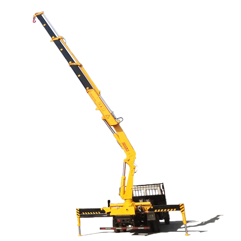 Hydraulic Knuckle Boom Truck Mounted Crane Lifting Equipment 10 Ton with Remote Control