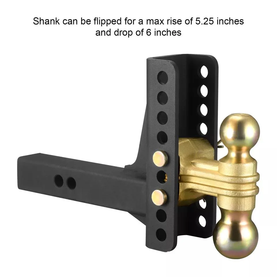 Bola de enganche de remolque ajustable de 2 pulgadas de montaje de receptor 6-pulgada la Caída 2 y 2-5/16 pulgadas bolas