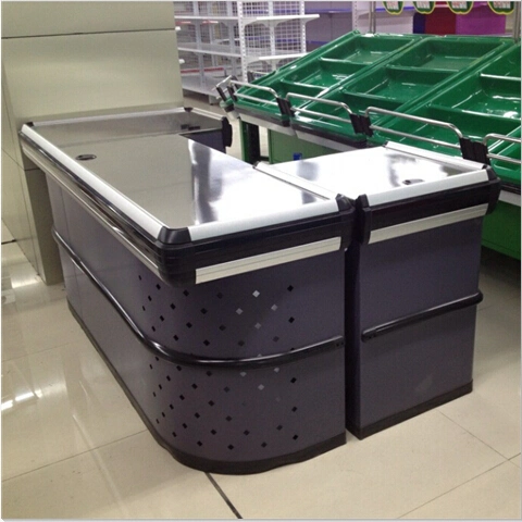 Best Quality Supermarket Checkout Counter / Cashier Desk Equipment