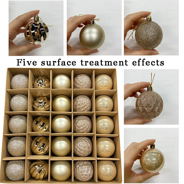 Christmas Supplier Pearl Matt Light Shatterproof Ornaments 50PCS Christmas Bauble Ball