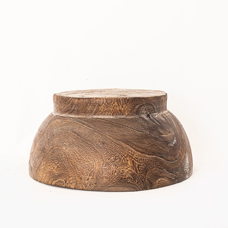 Fruit Bowl Paulownia Wooden Bowls for Decor Brown