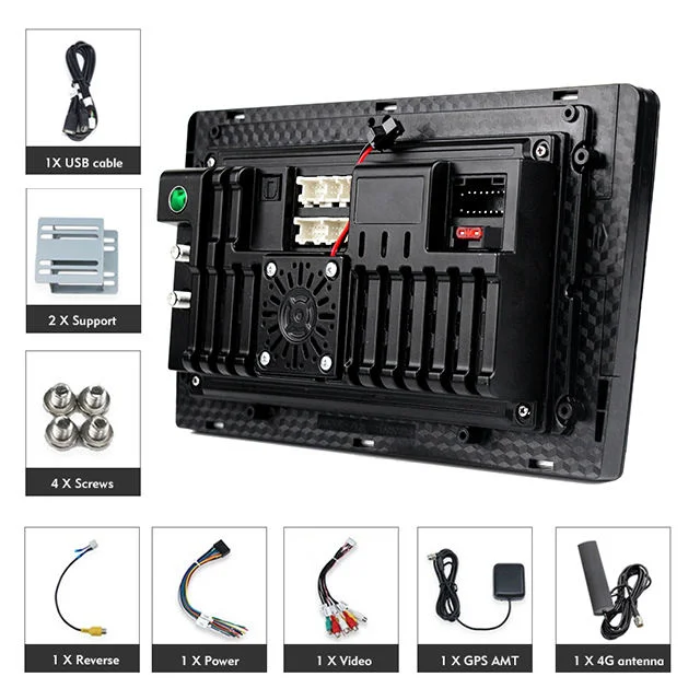 10,1inch Android 10,0 8 Core Car Multimedia Radio System Player Con GPS Navegación para Universal Car Video Player DVD portátil Radio de coche