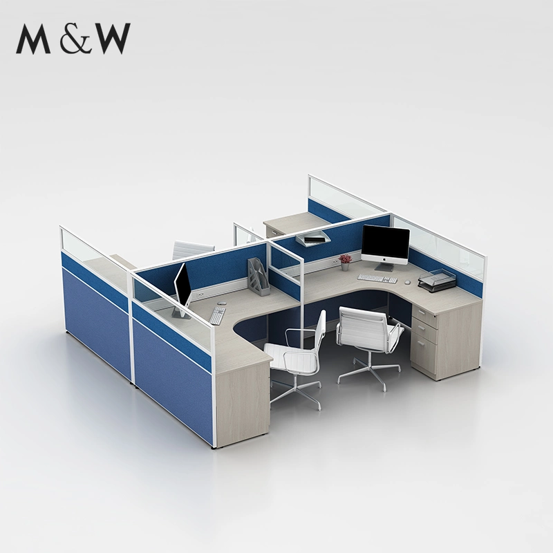 Fashion Aluminium Table Desk Partitions Cubicles Furniture Computer Open Work Space Office Workstation