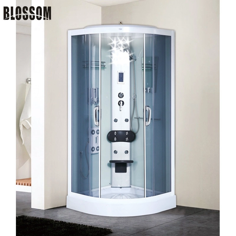 Price Bathroom Infrared Glass Shower Cabin with Massage Steam Function