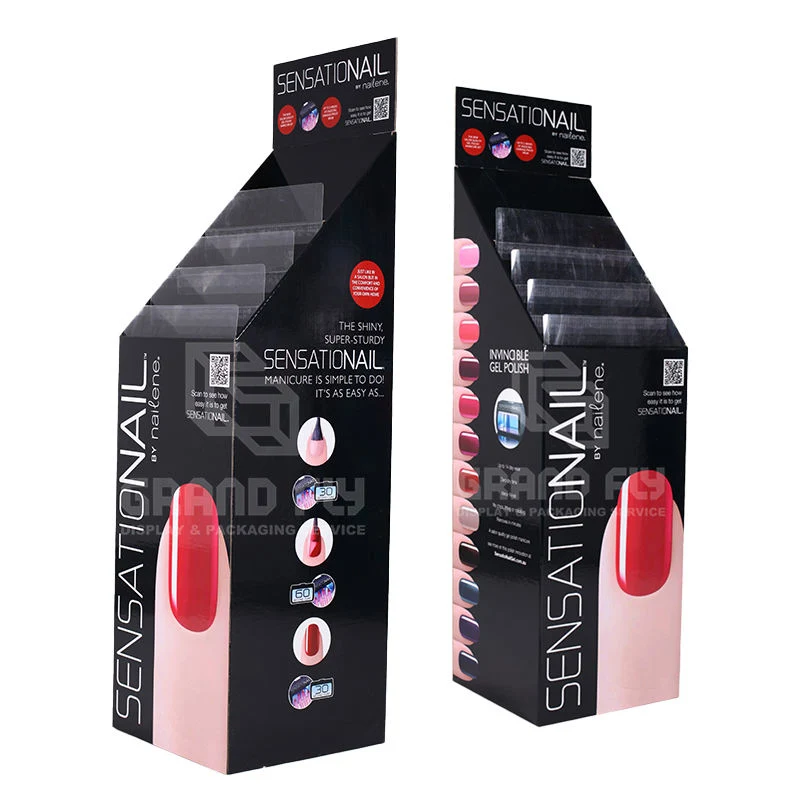 Freies Design Karton Papier Stapel Display Bodenständer Pop Cosmetic Parfüm Karton Display Ständer Lipstick Display mit Logo