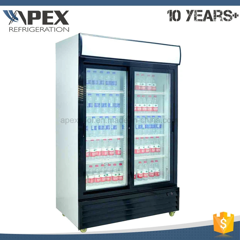 2020 Fashion Design Commercial Supermarket 2doors Upright Display Freezer