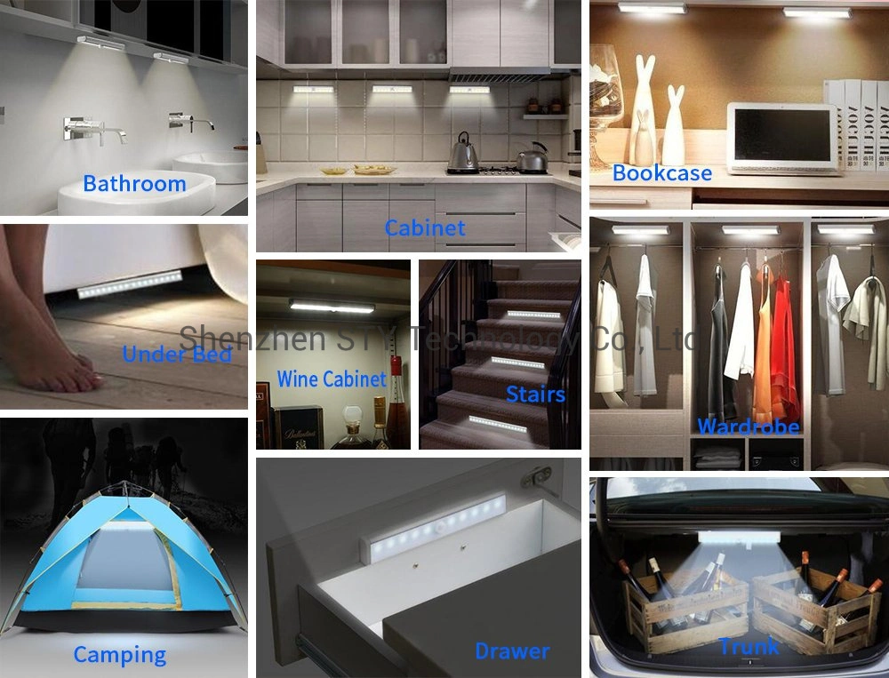 Hot-Selling USB Rechargeable PIR Motion Sensor LED Furniture/Kitchen/Wine/Jewelry Cabinet Work Lamp