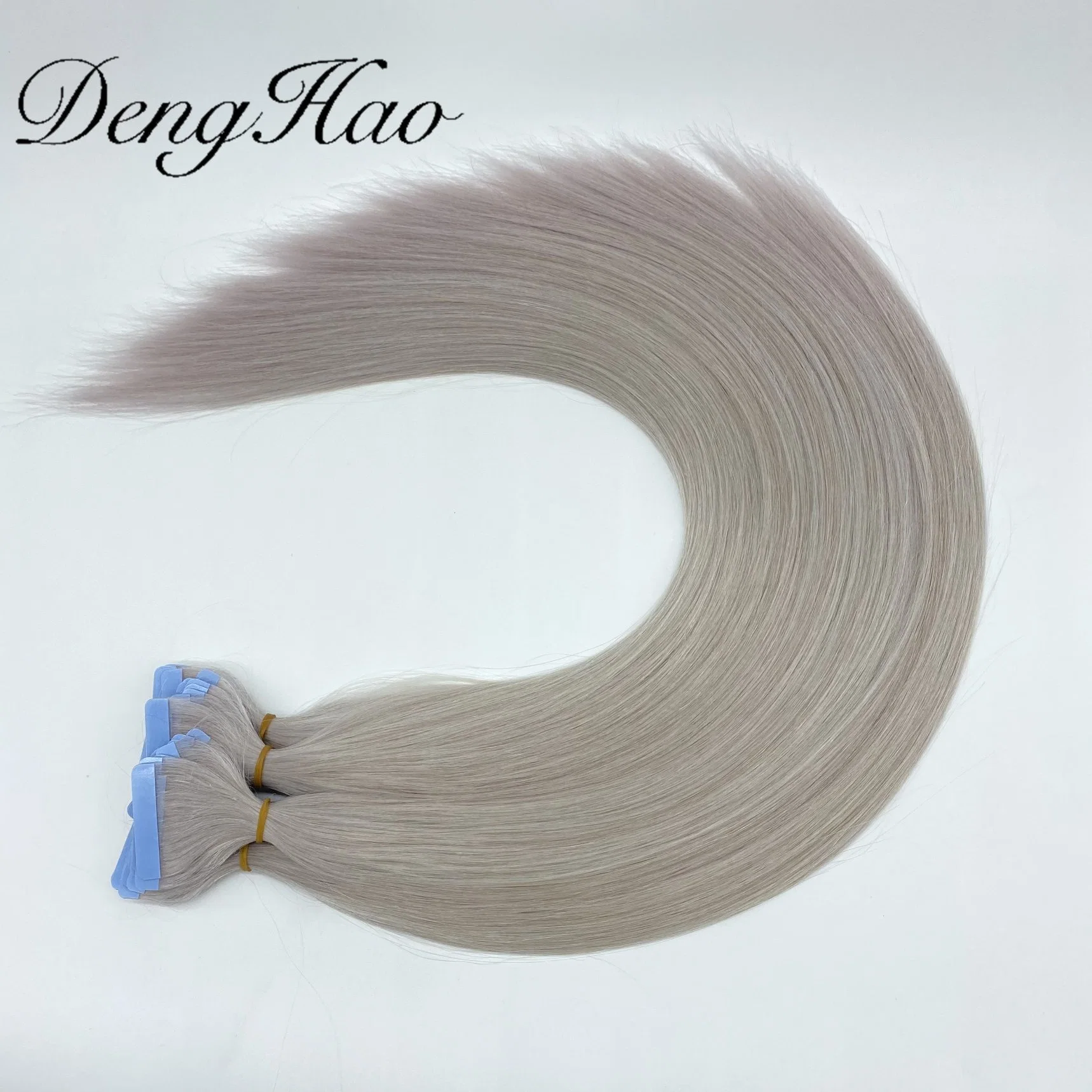 12--28inch 100% Human Hair Blue White Invisible Tape in Double Drawn Remy Tape Hair Extension