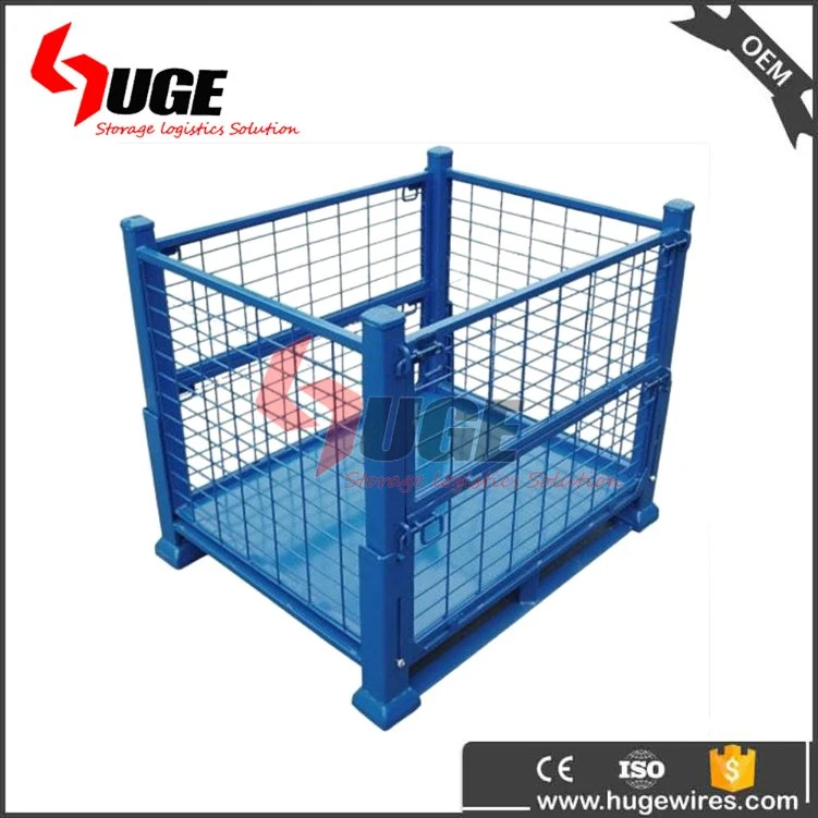 Heavy Duty Market Wire Mesh Pallet Cage Stainless Steel Metal Box Pallet Design