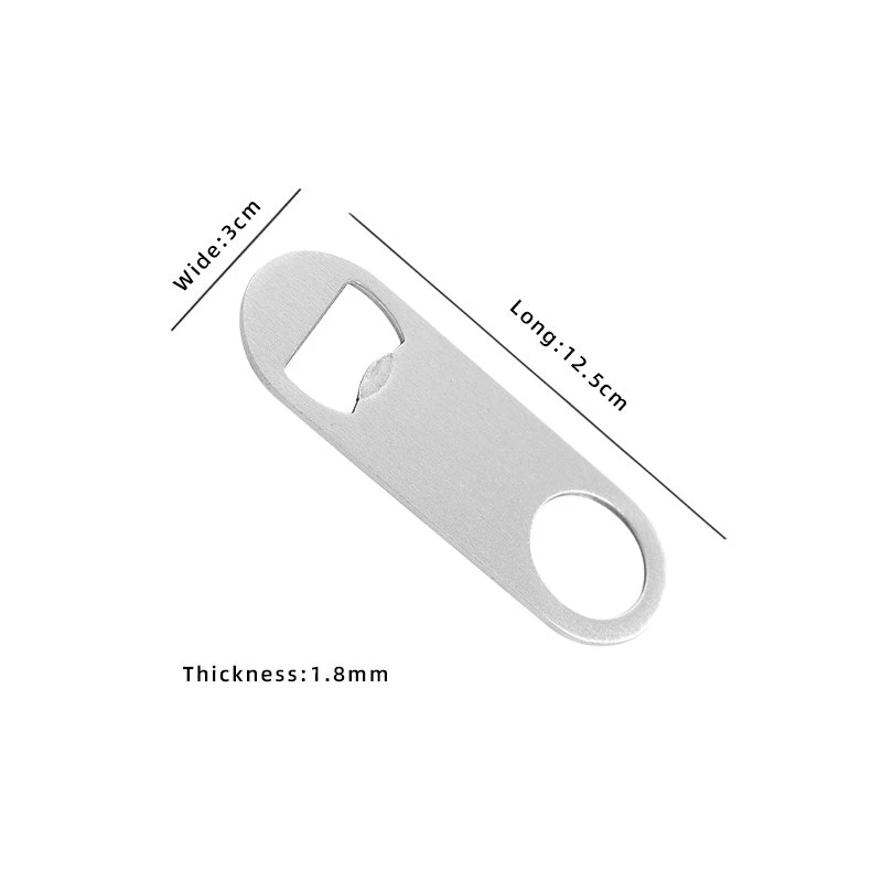 Amazon Hot Selling Blank Sublimation Custom Bottle Opener Bar Beer Bottle Opener 420 Stainless Steel Flat Bottle Opener