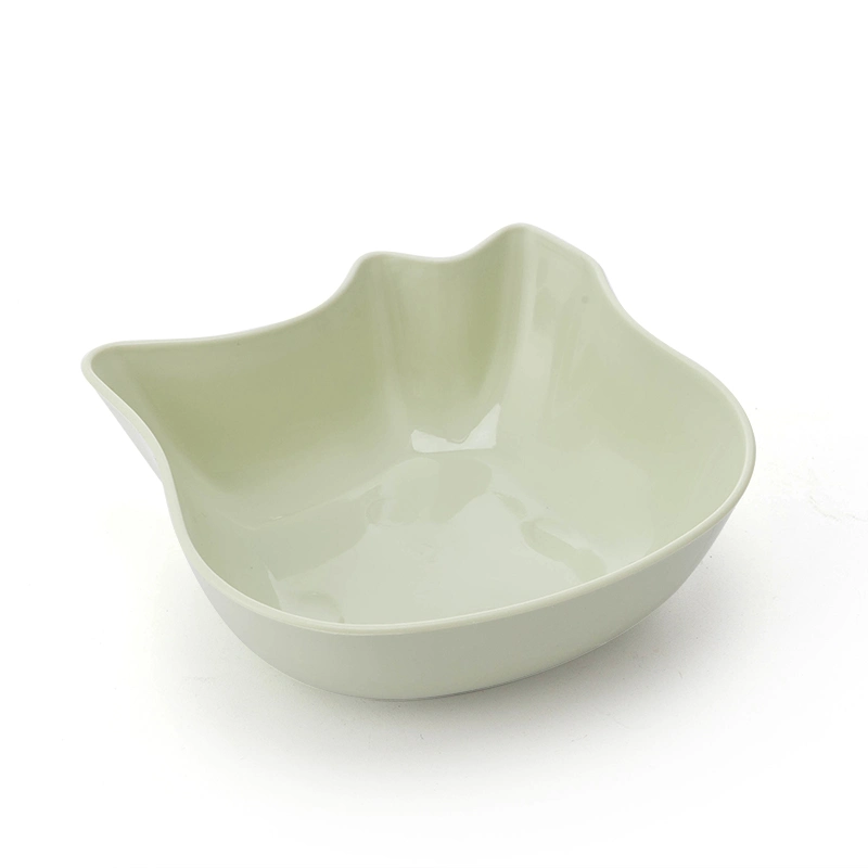 Tc3048 Cat Shape Pet Feeding Plastic Cat Dish Dog Big Pet Bowls