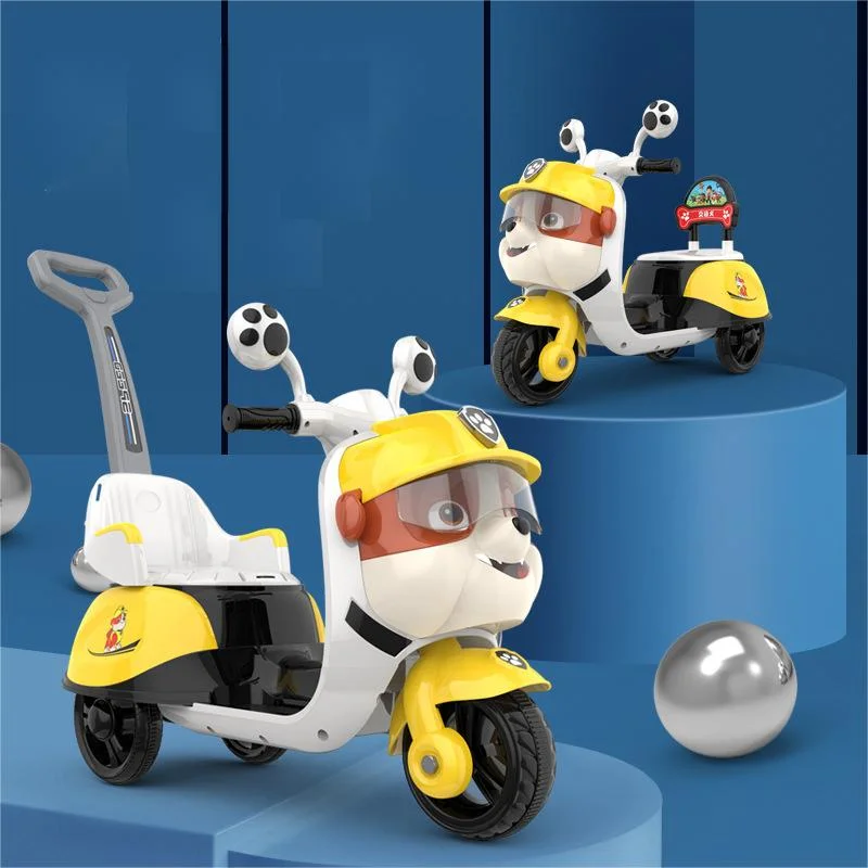 Nuevo Cartoon forma motocicleta eléctrica Baby Trolley recargable juguete para niños Coche