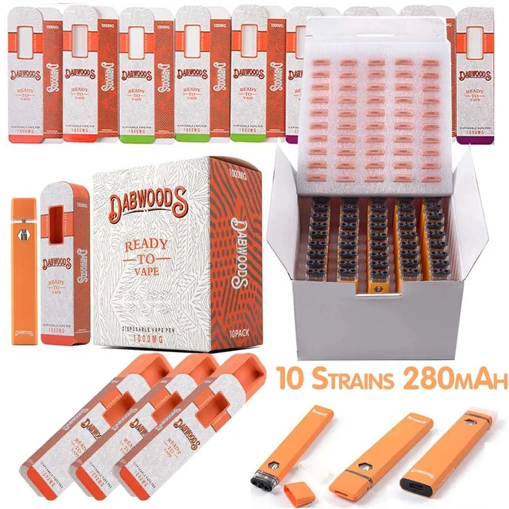 Usa Dabwoods vacíos DAB Woods Diposable VAPE Pen Pod DAB 1ml 1,0ml 1 Gram Ceramic Coil CB. D th. C Delt. A 8 D8 D9 D10 Pen con recargable