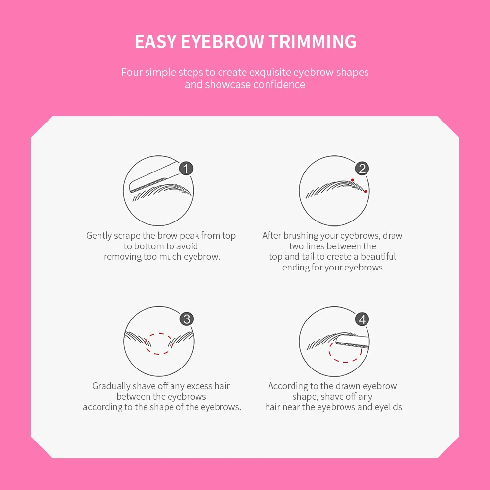 Folding Eyebrow Trimmer Eye Brow Razor Safe Facial Blades Shaping Knife Eyebrow Trimmer Shaver