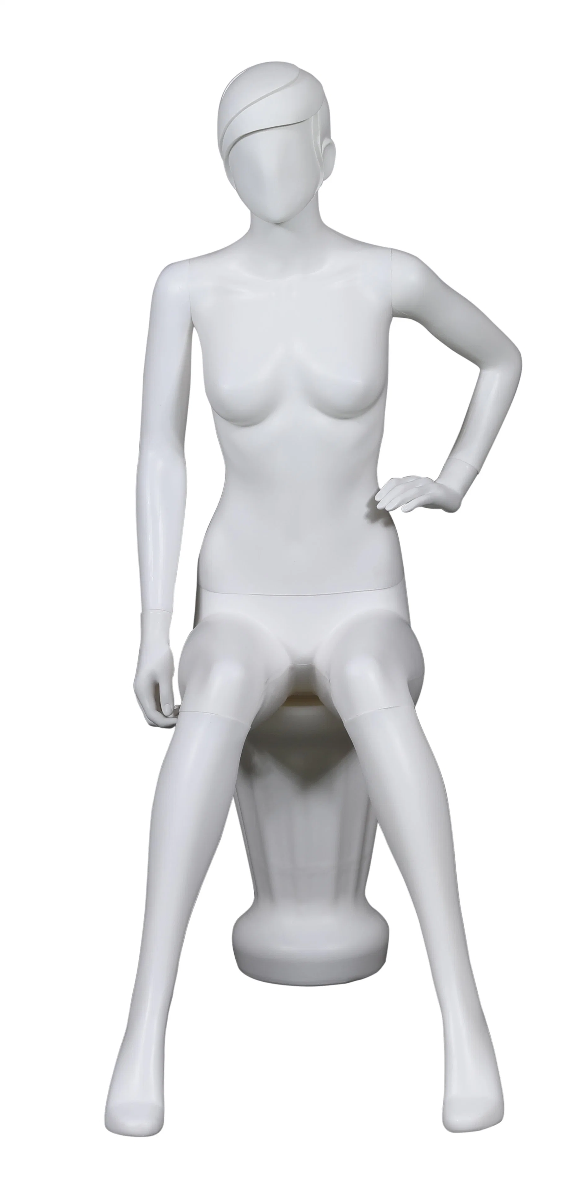 Ajustable de moda blanco mate Sastre barato Ghost sentado maniquí femenino