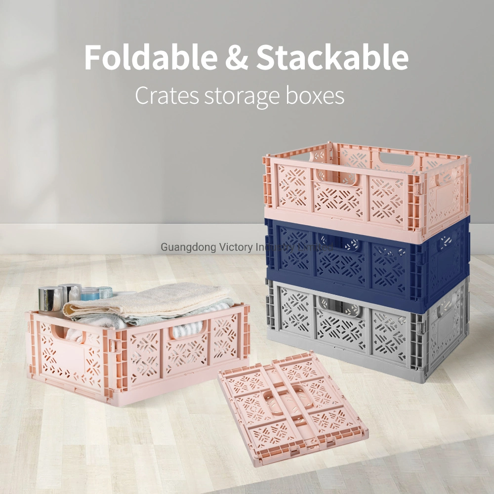 Storage Basket Sundries Cosmetic Container Collapsible Crate Foldable Organizer Box Folding Desktop Holder Home Organizing Case