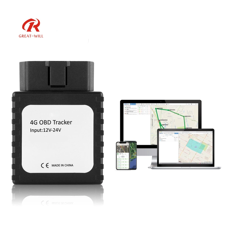 Localizador de vehículos 2G/4G OBD2 de la tarjeta SIM de alarma de coche GPS Tracker GPS Dispositivo de seguimiento OBD OBDII