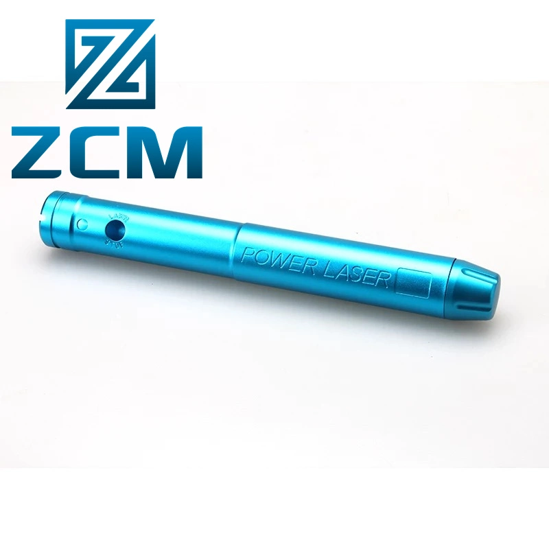 Shenzhen Custom Metal Precision Pen Parts CNC Turnign Machining CNC Blue Anodized Small Aluminum Power Point Laser Pens