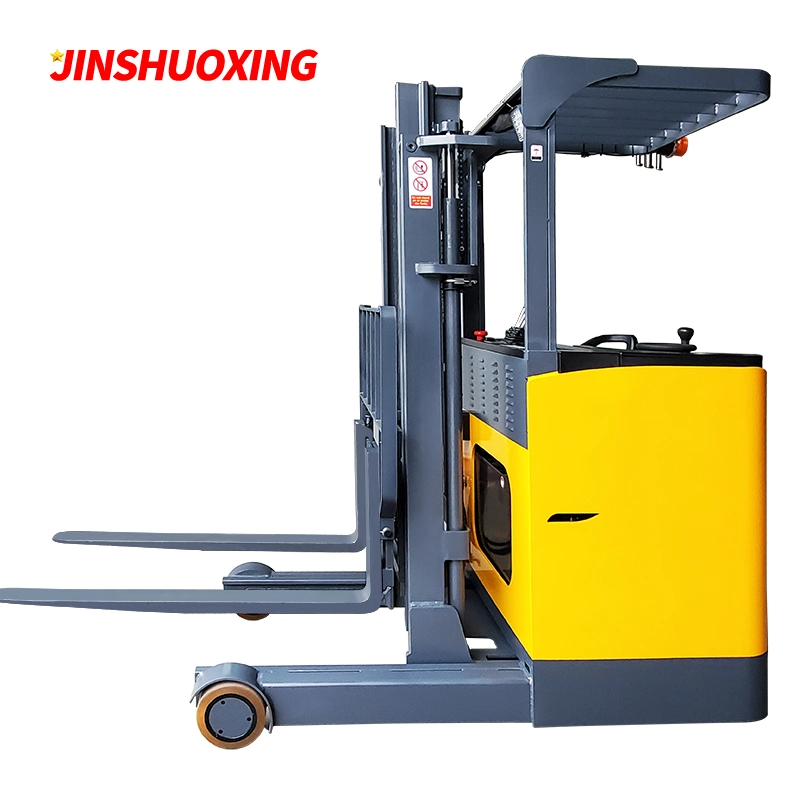 Sit-Down Electric Reach Forklift 1ton 1.5ton 2ton Electric Reach Truck for Warehouse